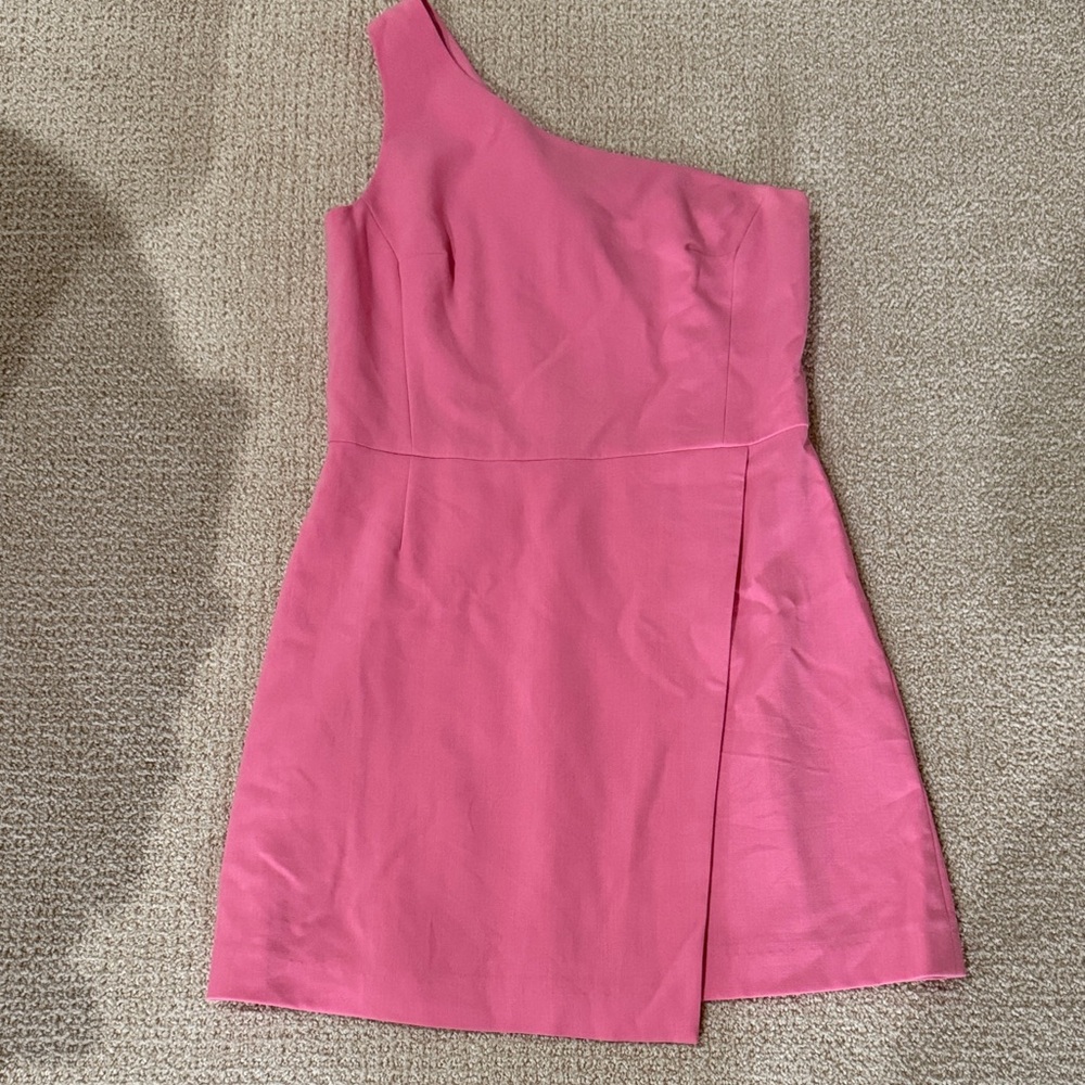 French Connection One-Shoulder Pink Mini Dress